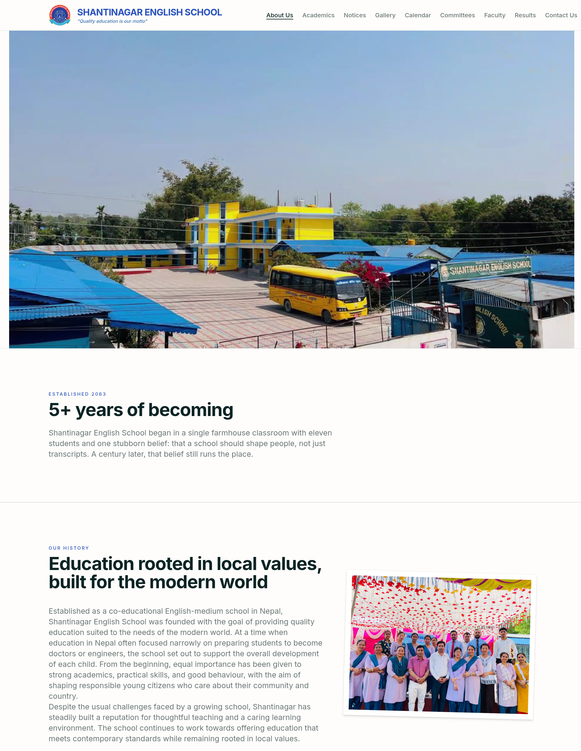 Shantinagar English School Screenshot